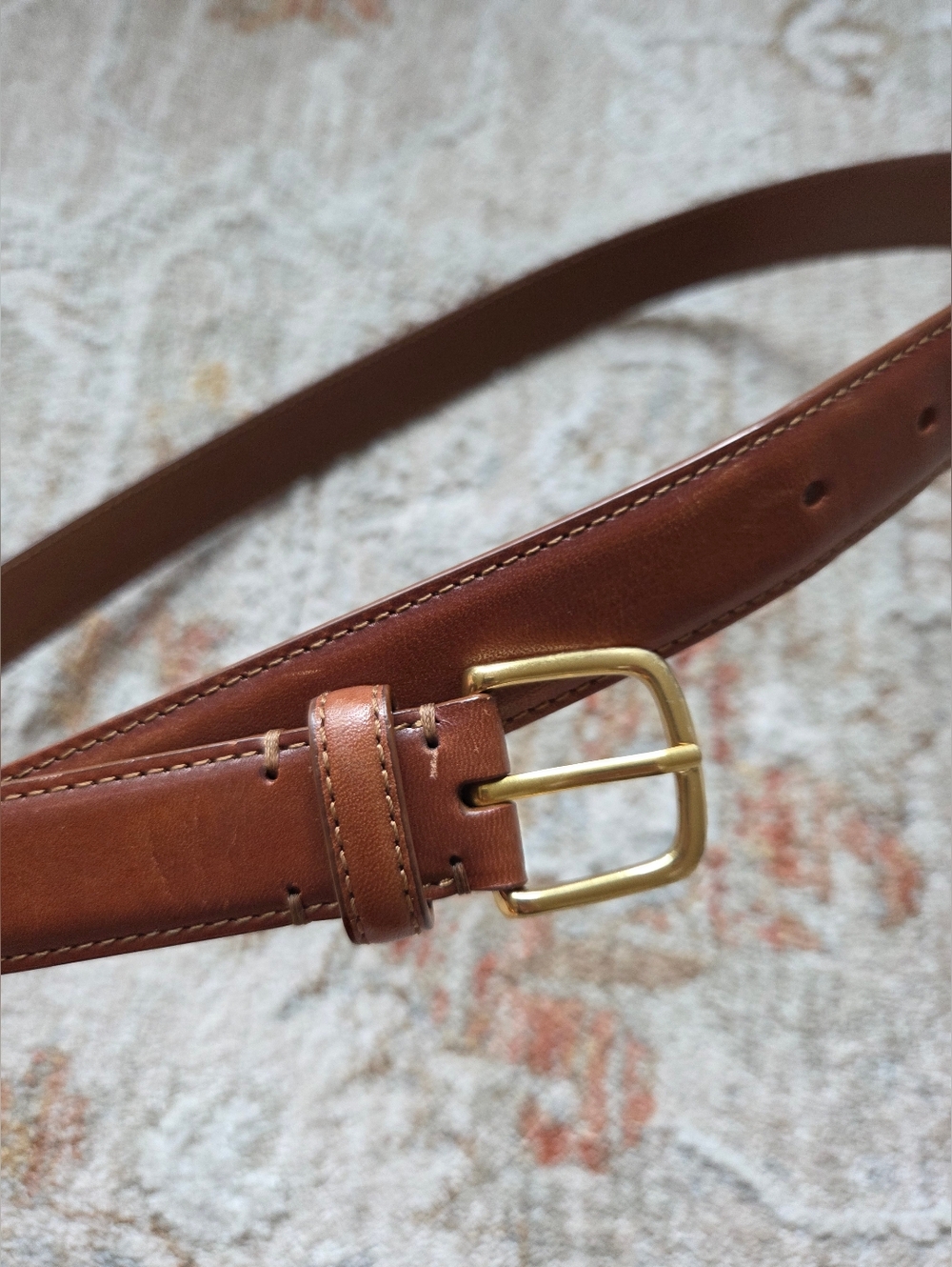 Aritzia leather brown belt